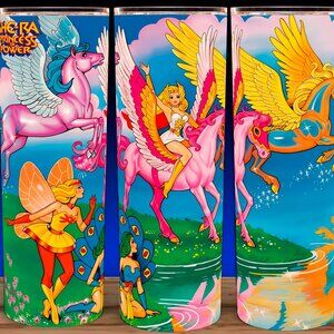She Ra on Swift Wind Horse Fantasy 80s Cartoon Cup Mug Tumbler